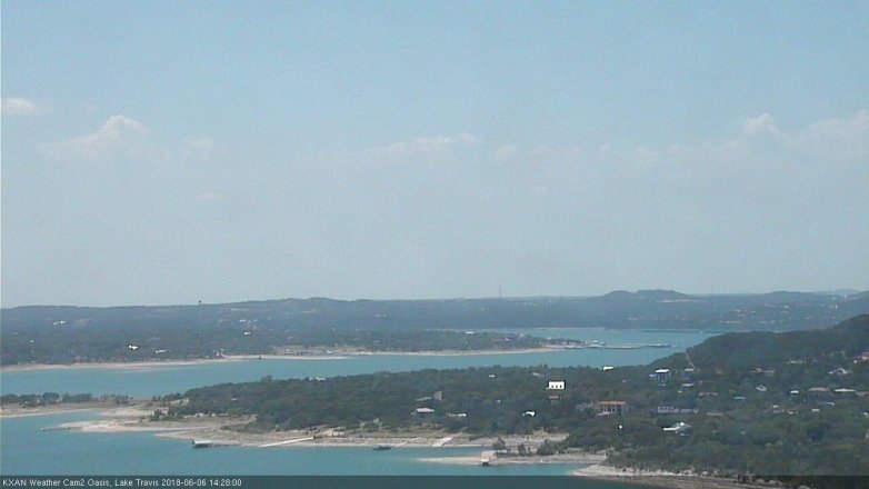 Lake Travis webcam, June 6, 2018 1:30 PM CT