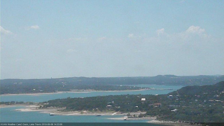 Lake Travis webcam, June 6, 2018 1:35 PM CT