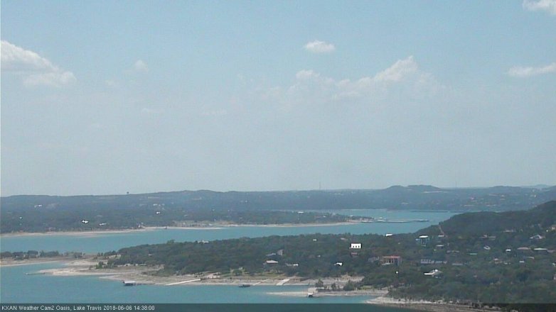 Lake Travis webcam, June 6, 2018 1:40 PM CT