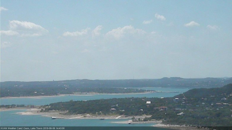 Lake Travis webcam, June 6, 2018 1:45 PM CT