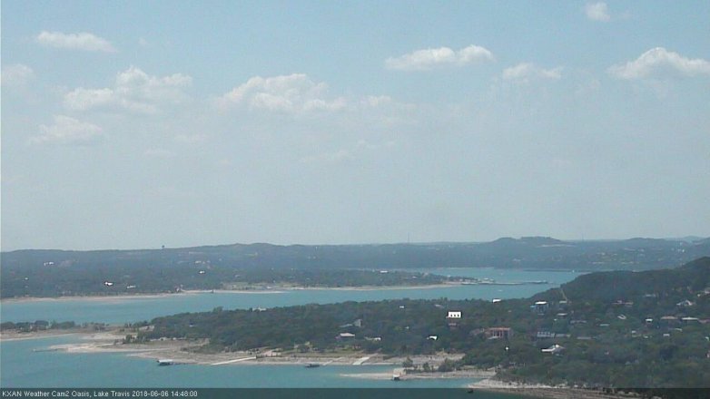 Lake Travis webcam, June 6, 2018 1:50 PM CT