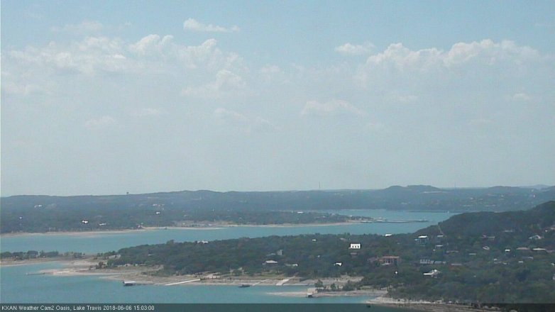 Lake Travis webcam, June 6, 2018 2:05 PM CT