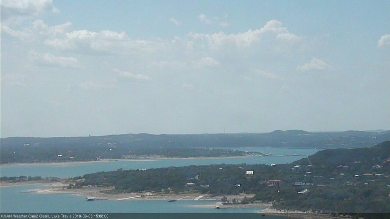 Lake Travis webcam, June 6, 2018 2:10 PM CT