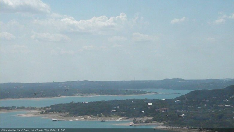 Lake Travis webcam, June 6, 2018 2:15 PM CT