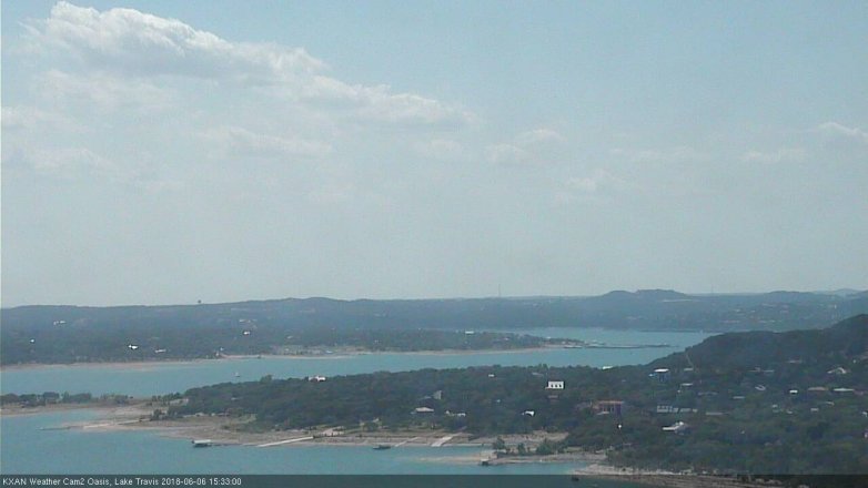 Lake Travis webcam, June 6, 2018 2:35 PM CT