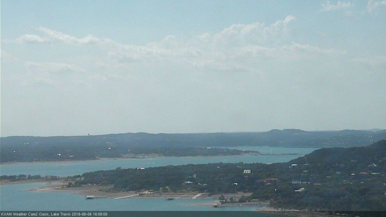 Lake Travis webcam, June 6, 2018 3:10 PM CT