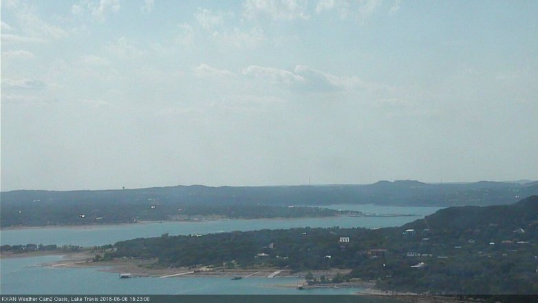 Lake Travis webcam, June 6, 2018 3:25 PM CT