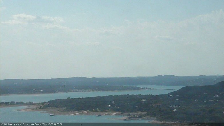 Lake Travis webcam, June 6, 2018 3:35 PM CT