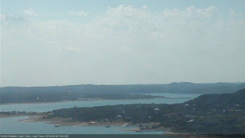 Lake Travis webcam, June 6, 2018 3:45 PM CT