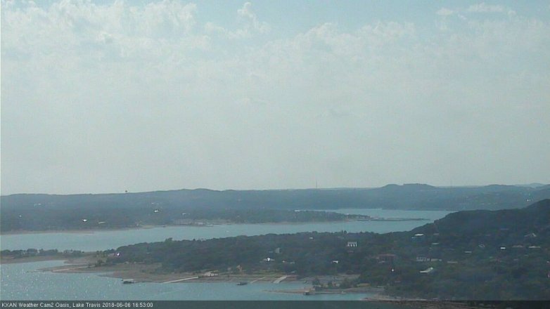Lake Travis webcam, June 6, 2018 3:55 PM CT