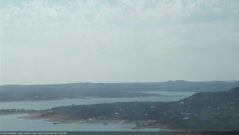 Lake Travis webcam, June 6, 2018 4:05 PM CT
