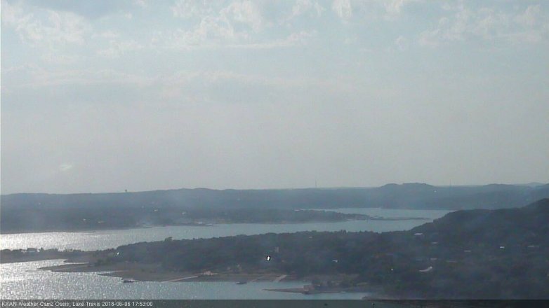 Lake Travis webcam, June 6, 2018 4:55 PM CT