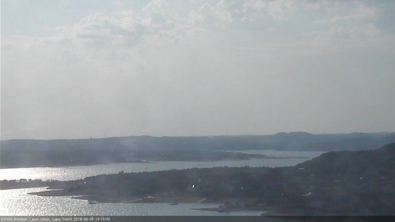 Lake Travis webcam, June 6, 2018 5:20 PM CT