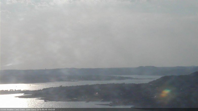 Lake Travis webcam, June 6, 2018 5:45 PM CT