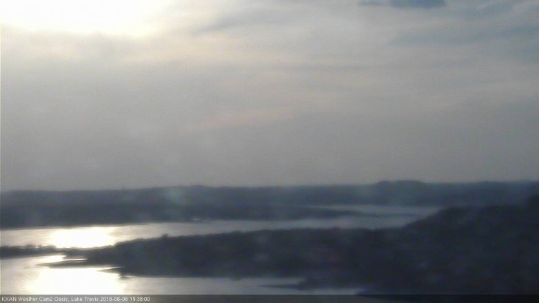 Lake Travis webcam, June 6, 2018 6:40 PM CT
