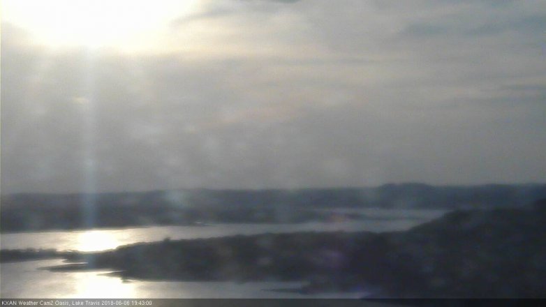 Lake Travis webcam, June 6, 2018 6:45 PM CT