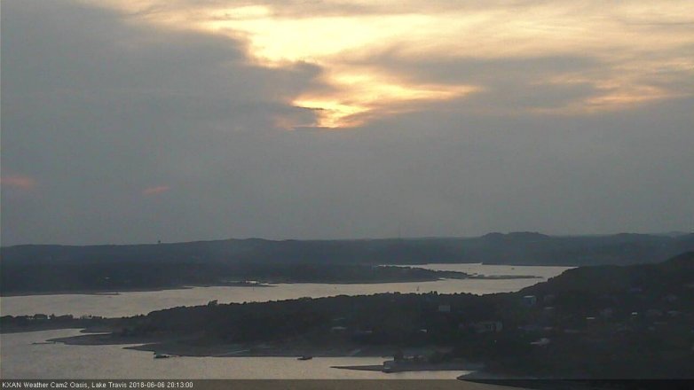 Lake Travis webcam, June 6, 2018 7:15 PM CT