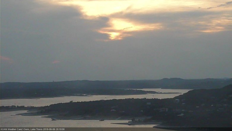 Lake Travis webcam, June 6, 2018 7:20 PM CT