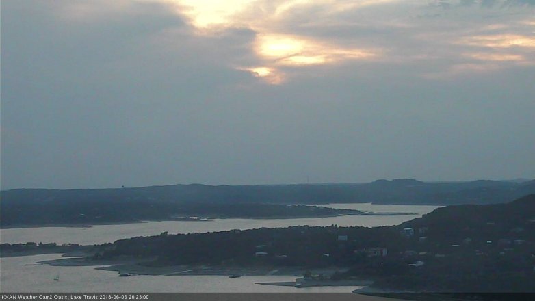 Lake Travis webcam, June 6, 2018 7:25 PM CT