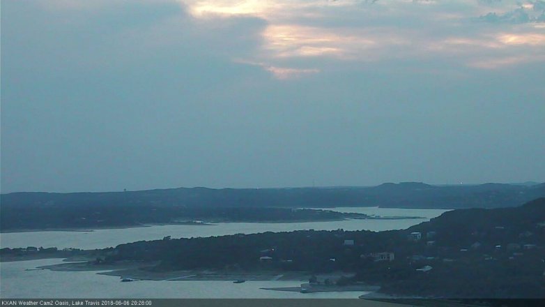 Lake Travis webcam, June 6, 2018 7:30 PM CT