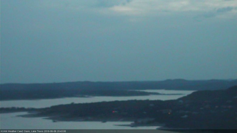 Lake Travis webcam, June 6, 2018 7:45 PM CT