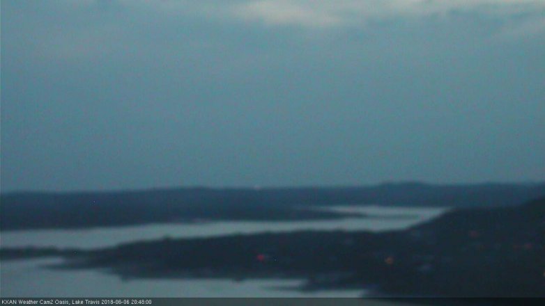 Lake Travis webcam, June 6, 2018 7:50 PM CT
