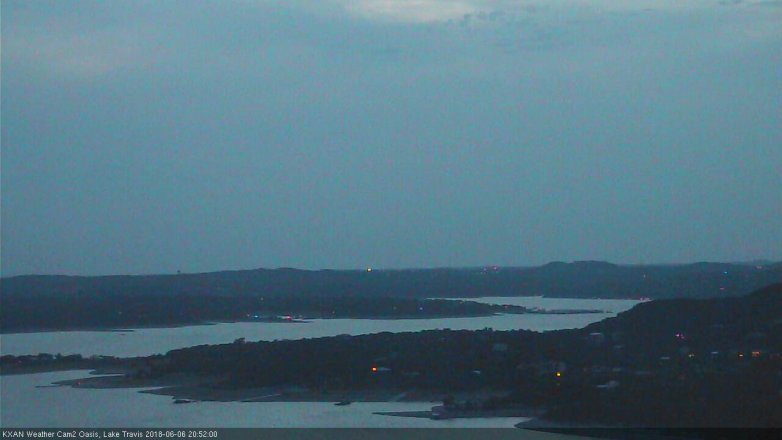 Lake Travis webcam, June 6, 2018 7:55 PM CT
