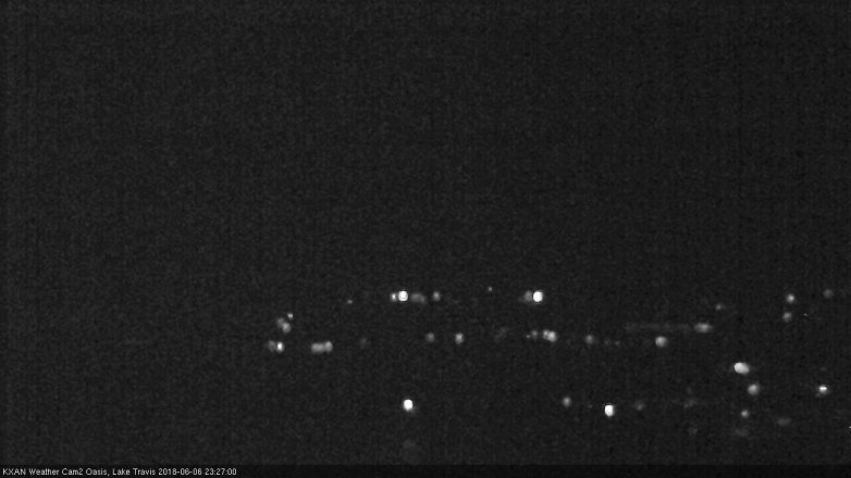 Lake Travis webcam, June 6, 2018 10:30 PM CT