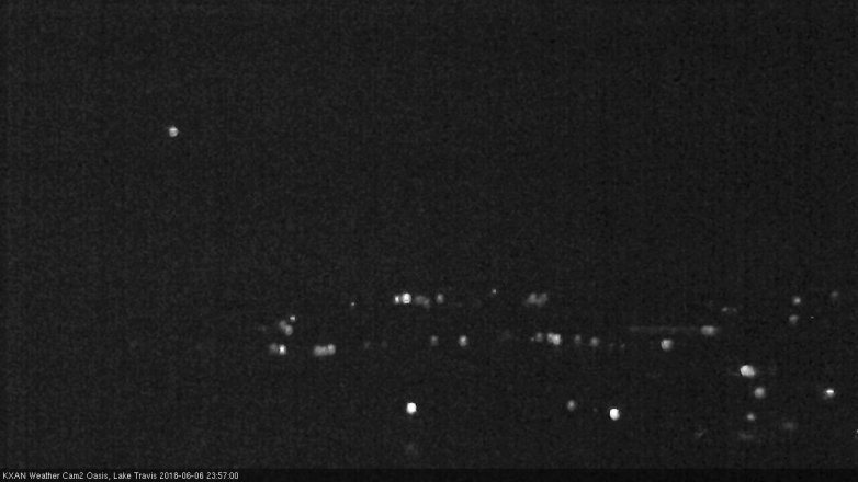 Lake Travis webcam, June 6, 2018 11:00 PM CT