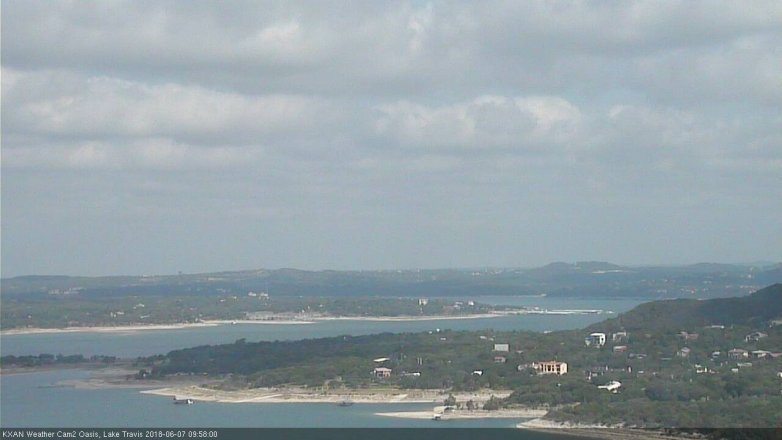 Lake Travis webcam, June 7, 2018 9:00 AM CT