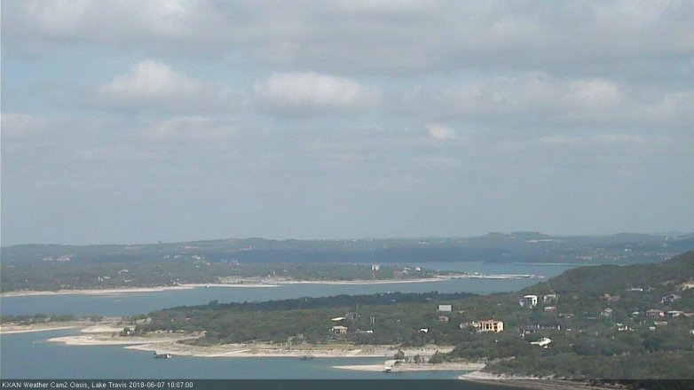 Lake Travis webcam, June 7, 2018 9:10 AM CT
