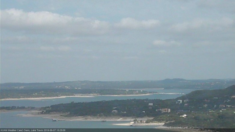 Lake Travis webcam, June 7, 2018 9:30 AM CT