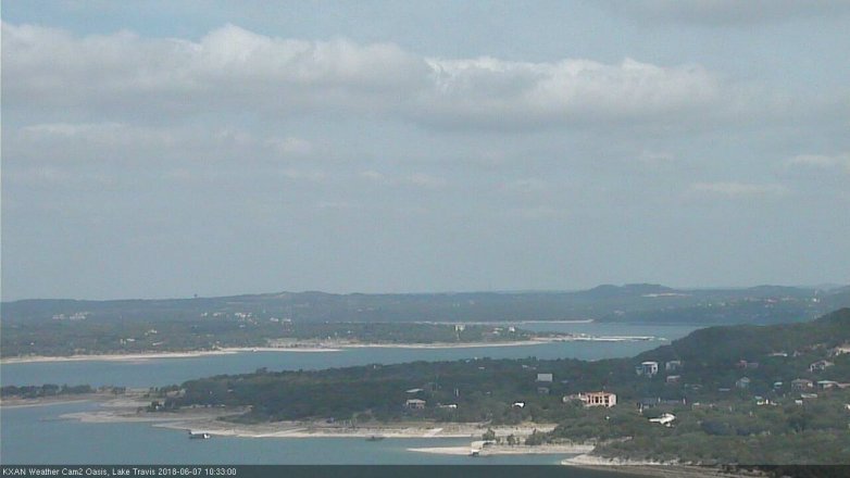 Lake Travis webcam, June 7, 2018 9:35 AM CT