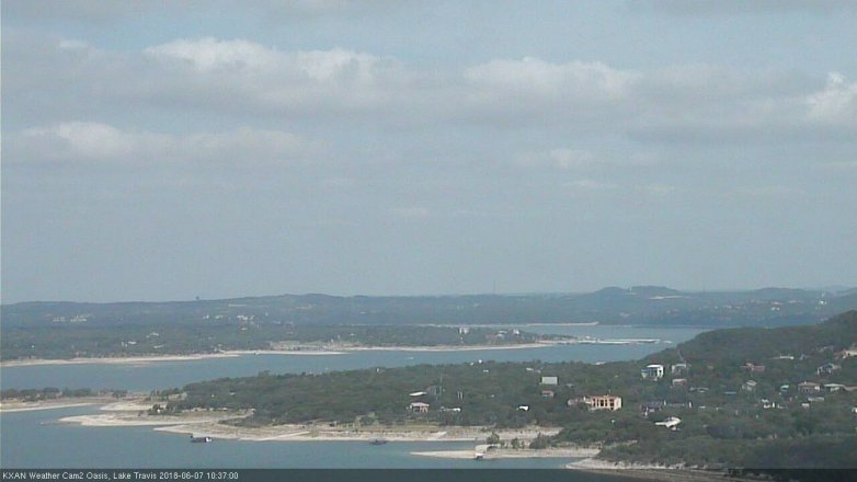 Lake Travis webcam, June 7, 2018 9:40 AM CT