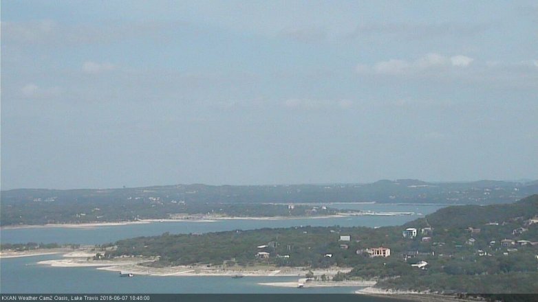Lake Travis webcam, June 7, 2018 9:50 AM CT