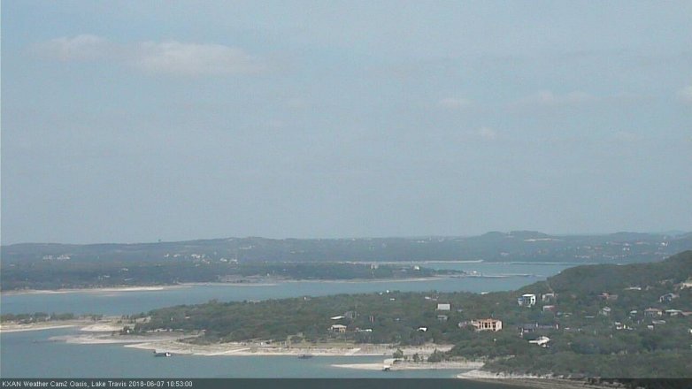 Lake Travis webcam, June 7, 2018 9:55 AM CT