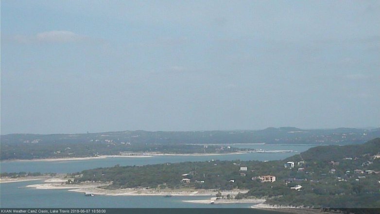 Lake Travis webcam, June 7, 2018 10:00 AM CT