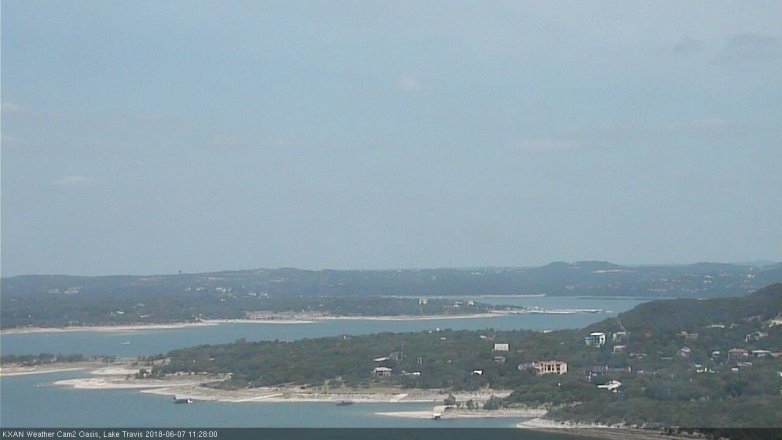 Lake Travis webcam, June 7, 2018 10:30 AM CT