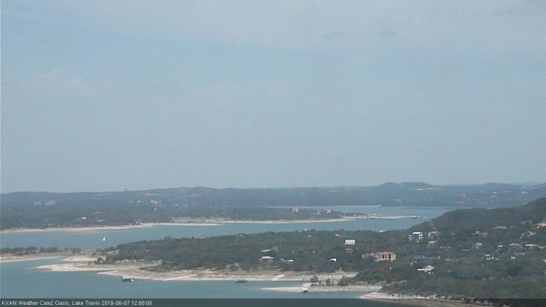 Lake Travis webcam, June 7, 2018 11:10 AM CT