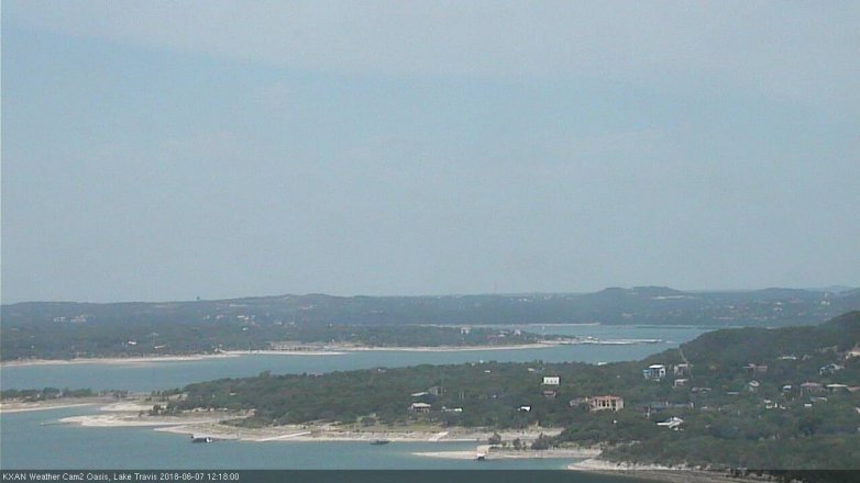 Lake Travis webcam, June 7, 2018 11:20 AM CT