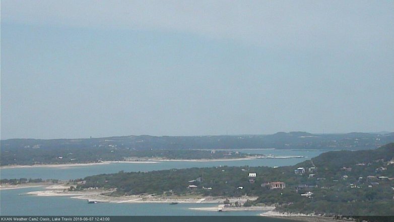 Lake Travis webcam, June 7, 2018 11:45 AM CT