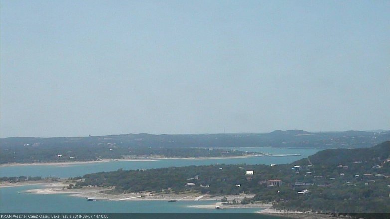 Lake Travis webcam, June 7, 2018 1:20 PM CT