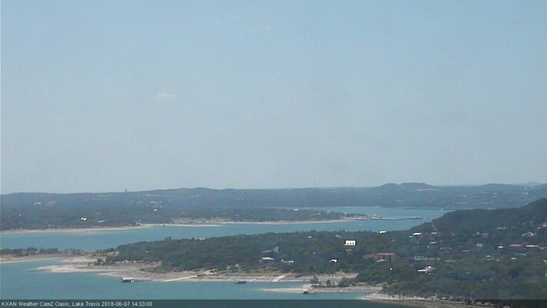 Lake Travis webcam, June 7, 2018 1:35 PM CT