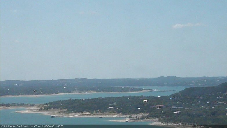 Lake Travis webcam, June 7, 2018 1:45 PM CT