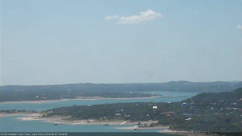 Lake Travis webcam, June 7, 2018 1:50 PM CT