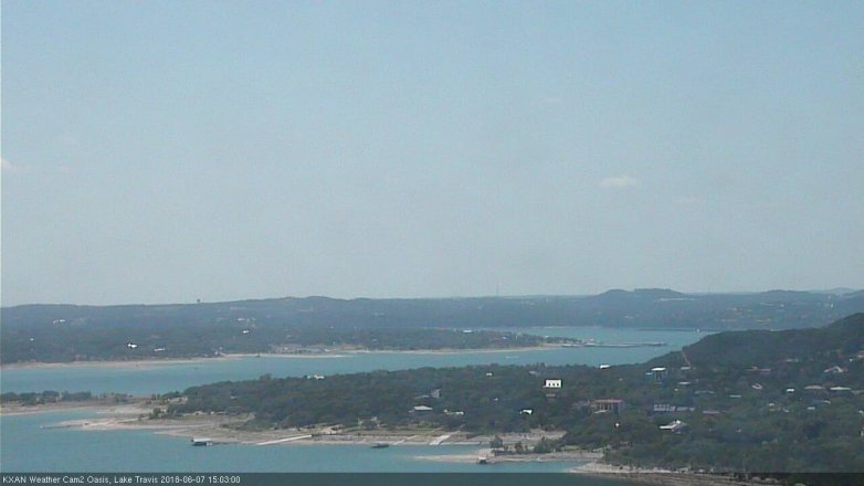Lake Travis webcam, June 7, 2018 2:05 PM CT