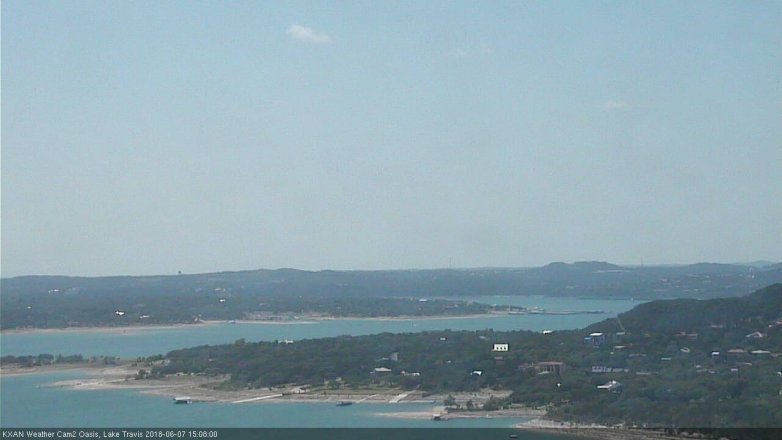 Lake Travis webcam, June 7, 2018 2:10 PM CT