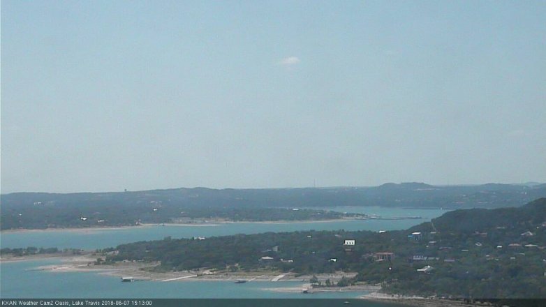 Lake Travis webcam, June 7, 2018 2:15 PM CT