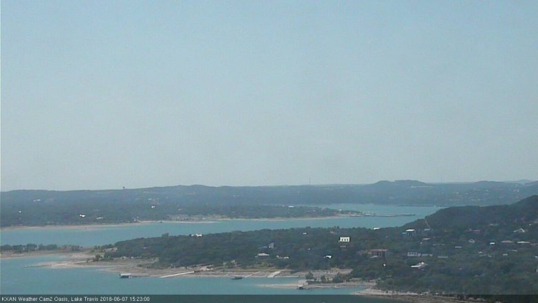 Lake Travis webcam, June 7, 2018 2:25 PM CT