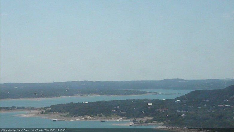 Lake Travis webcam, June 7, 2018 2:35 PM CT